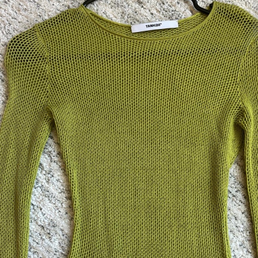 Tankair hot mesh long sleeve in lemon lime